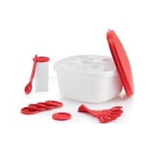 Tupperware Kırmızı Yoğurtçu 6 Bardak 6 Kaşık Yoğurt Çok Renkli