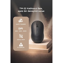 Kablosuz Mouse Usb Alıcılı Fare Tm22 Siyah -