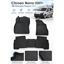Citroen Nemo 2010 Karbon Desenli Premium 3d Havuzlu Oto Paspas