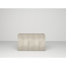 Nuano Consept Dikdörtgen Serisi Köşeli Saksı Bej 100x30x60