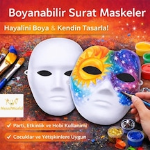 Mey İthalat Boyanabilir Surat Model Maske Lastikli Kendin Tasarla