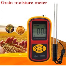 Ölçüm Probu İle Dijital Tahıl Nem Ölçer Gm640 Mısır Buğday Pirinç Fasulye Buğday İçin Taşınabilir Lcd Higrometre Nem Test Cihazı