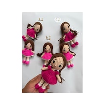 Adenya Sepeti Amigurumi Örgü Fındık Bebek-18 Cm-pembe