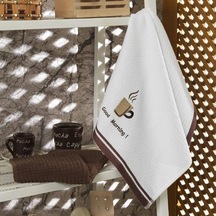 Maxstyle Pamuk Mutfak Havlusu 40x60 Cm 2li Beyaz-kahve Çok Renkli