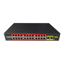 Uranıum Poe-2421sfp-300w 24 Port 10/100+2x Gıgabıt Uplınk +1xsfp 250 Metre Poe Rackmount Swıtch Realtek Chıpset
