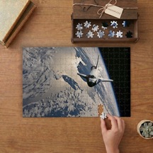 Uzay Mekiği - Dünya - Uzay Tasarımı 240 Parça Ahşap Puzzle Ahşap Kutuda Mpy60263
