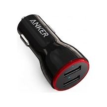Hızlı Şarj Araç Çakmak Şarjı Aleti 2 Usb Girişli Siyah 32w