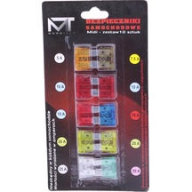 Monotech Geçme Fişli Oto Bıçak Sigorta Midi 10'Lu Takım