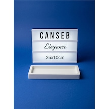 Canseb Elegance 25x10 Cm Beyaz Tabak Dekoratif Sunumluk Tepsi