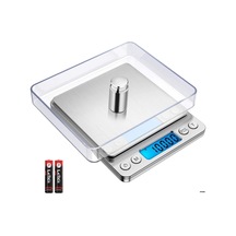 Dijital Hassas Terazi 3 Kg/0.1g Lcd Ekranlı, Şeffaf Kapaklı, Paslanmaz Çelik Platform, Takı, İlaç, Laboratuvar Ve Mutfak İçin Çok Renkli