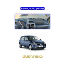 Renault Clio 2 Ekranlıtorpido Koruma Halısı Mavi Kenar