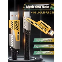 Usb To Type-c 6a Hızlı Şarj Ve Data Kablosu Samsung Xiaomi Android Uyumlu Esnek Kopmaz