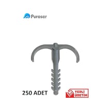 Puroser Yere Tespit Dübeli Kılçık Dübel 250 Adet