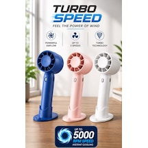 1 Adet Fw30 3 Hız Kademeli Turbo Jet Vantilatör - Mini Şarjlı Taşınabilir Vantilatör - Mini Fan - Masaüstü Veya Elde
