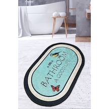 Molla Banyo Halısı Djt 70x120 cm Yıkanabilir , Kaymaz Taban Banyo