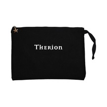 Therion Logo Siyah Clutch Astarlı Cüzdan / El Çantası Siyah