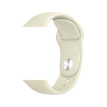 Ekılıf - Apple Uyumlu  Watch 42mm - Kordon Klasik Kordon - 13-antique White