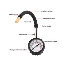 Shineyee Araç Lastik Basıncı Ölçer, 0-100 Psi Aralığı, Kesin Deflasyon Düğmesi, Dayanıklı Kauçuk Korumalı Kasa