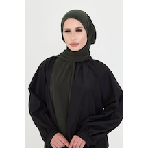 Hürrem Bone Haki Pratik Hazır Geçmeli Tesettür Bone Sandy Boyunluklu Çıtçıtlı 2505 09 Haki