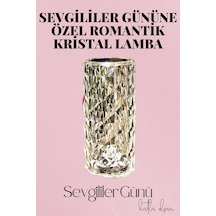 Sevgililer Gününe Özel Romantik Kristal Gece Lambası Sevgiliye Hediye Çok Renkli