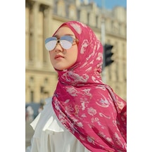 Buttonscarves Autograph Piliseli Şal - Framboise Kırmızı