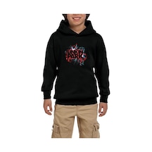 Zepplin Giyim Linkin Park Graphic Design Siyah Çocuk Kapşonlu Sweatshirt Siyah
