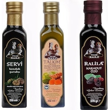 Ralila Karadut Özü Zencefil Zerdeçal Atom Kozalak Şurubu 3"lü Set 250 ML