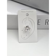Piercing Kıkırdak Küpe Metal İş Kadını Stili Zarif Hediye Model 8b1310 Çok Renkli