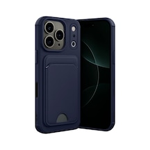 Apple Uyumlu iPhone 17 Pro Max Kelvin Kartvizitli Silikon - Lacivert Standart