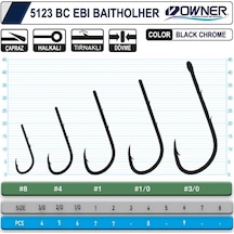 Owner 5123 Ebi Baitholder Black Chrome İğne 2 1 Paket