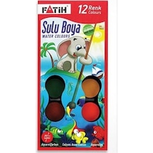 12 Renk Sulu Boya Büyük Boy 33 MM Fatih Sulu Boya Büyük Boy Fırça