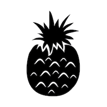 Ananas Folyo Sticker 100cm Uzunluk Siyah