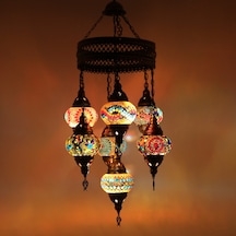 Dekoratif EL YAPIMI DEKORATİF AVİZE MOZAİK SARKIT