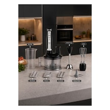 Fakir Multi Blend 1700 W Siyah El Blender Seti, Doğrayıcı, Çırpıcı, Rende Ve Dilimleme Aparatlı