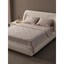 Anna Delux Çift Kişilik Çok Amaçlı Yatak Örtüsü Seti Gri Pamuk Nevresim Takımı Günlük 220x240 Bej