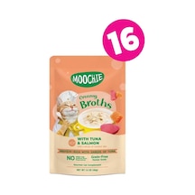 Moochıe Ton Balıklı ve Somonlu Yetişkin Kedi Çorbası 16 x 40 G