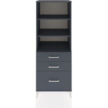 Hyperion Dolap 3 Raflı 3 Çekmeceli 60x44x163 Antrasit-antrasit Antrasit