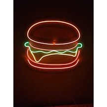 Hamburger Neon Led Burger Tabela Neon Duvar Dekorasyonu