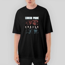 Linkin Park Pixel Oversize Siyah Tişört Siyah