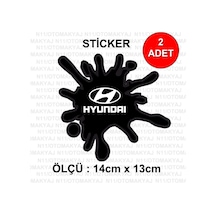 Hyundai Oto Sticker - Araba Markalı Dış Aksesuar Etiket