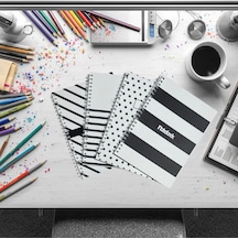 A5 Spiralli Zebra Defter 40 Yaprak 4'lü Tamamı Çizgisiz