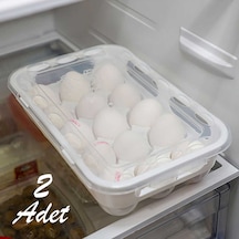 Porsima Org-31 2 Li 15 Bölmeli Kilit Kapaklı Yumurta Saklama Kabı