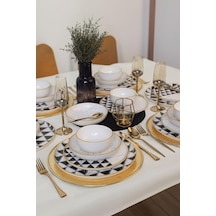 Mat Siyah Myra Pasta Tabağı 22 Cm 6 Adet 956