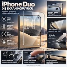 Iphone Duo Uyumlu Temperli Cam Ekran Koruyucu 9h
