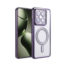 Xiaomi Mi 14t Pro Uyumlu Joke Simli Magneticsafe Kılıf - Derin Mor