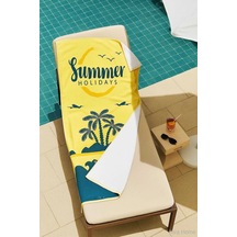 Seadream Tropikal Desenli Plaj Havlusu 70x140 Cm Summer Holiday Çok Renkli