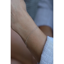 Yenigün Kuyumculuk 14 Ayar Altın Beyaz Mineli Bileklik Blk27098 Sarı Altın