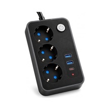 Termal Akım Korumalı Uzatma Prizi, 2 Metre Kablolu Ve 2 Usb Bağlantı