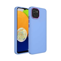 Samsung Galaxy Uyumlu A03 Kılıf Metal Çerçeve Lansman Silikon Kapak