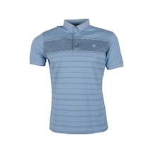 Erkek Tişört Polo Yaka Normal Kesim Desenli Rar01323 Mavi